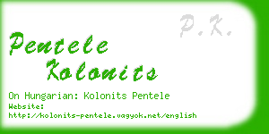pentele kolonits business card